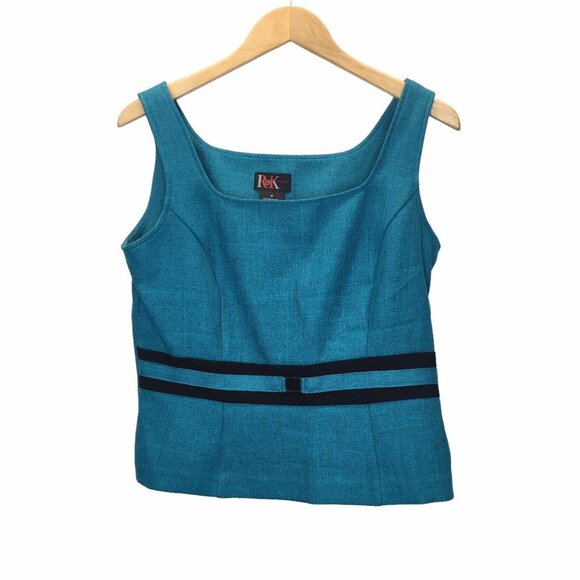 R&K Tops - R&K Teal Sleeveless Tank Blouse Women Size 8 Suit Separates
